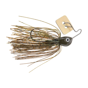 Image of Pulse Fish Side Piece Bladed Jig | Green Pumpkin; 1/2 oz.