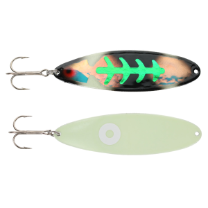 Image of Moonshine Moonmaster Standard Trolling Spoon | Exclusive Color - Double Green Bow Tie