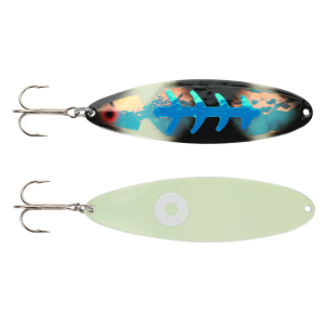 Image of Moonshine Moonmaster Standard Trolling Spoon | Exclusive Color - Double Blue Bow Tie