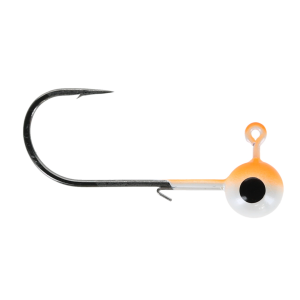 Image of Head Hunter Tungsten Jig Heads - Size 3/0 Hook | Orange-White; 3/8 oz.