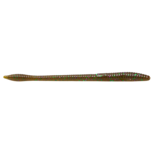 Image of Zoom Trick Worm | Green Pumpkin Purple-Green; 6.5 in.