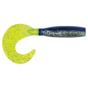 Image of Mister Twister Chunky Grub | Junebug - Red Shad; 5 in.