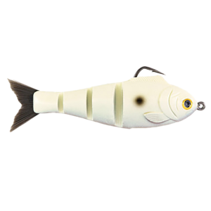 Image of Bucca Brand Weedless Baby Bull Shad Soft Swimbait | Bone; 4 1/2 in.