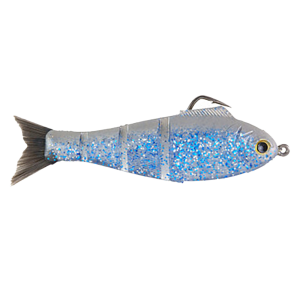 Image of Bucca Brand Weedless Baby Bull Shad Soft Swimbait | Translucent Shad; 4 1/2 in.