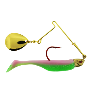 Image of Saltwater Assassin Red Daddy Spinner | Electric Chicken; 1/4 oz.