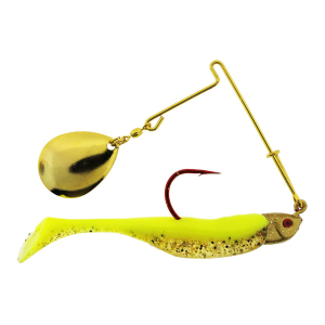 Image of Saltwater Assassin Red Daddy Spinner | Space Guppy; 1/4 oz.