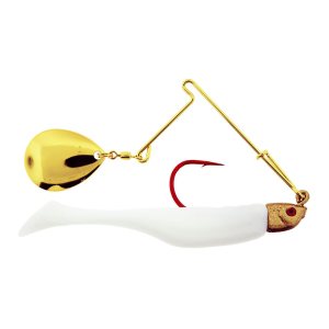 Image of Saltwater Assassin Red Daddy Spinner | White; 1/4 oz.