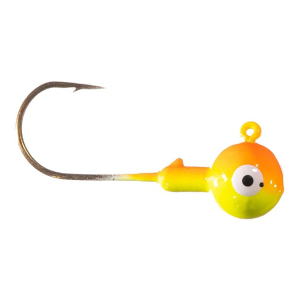 Image of Arkie Double Eye Jig Head | Orange-Chartreuse; 3/8 oz.