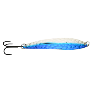 Image of Williams Whitefish Spoon | Electric Blue - Silver Honeycomb; 6 in.