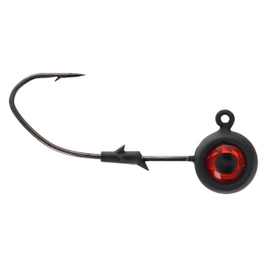 Image of Eagle Claw Lazer Sharp Pro-V Tungsten Pill Jig Head | Matte Black; 3/8 oz.