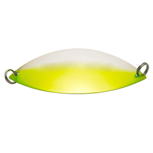 Image of Lake Clear Deep Wabbler Spoon | Silver - Chartreuse; 3 1/8 in.