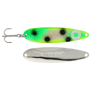 Image of Michigan Stinger Stingray Spoon | Exclusive Color - Glow Circus Freak; 4 1/4 in.