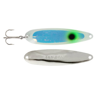 Image of Michigan Stinger Stingray Spoon | Exclusive Color - Green Glow Ghost; 4 1/4 in.