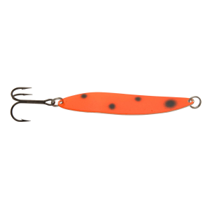 Image of Mooselook Winnie Spoon | Orange Black Dot; 2 3/4 in.
