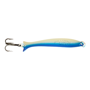 Image of Mooselook Wobbler Spoon | Silver - Blue; 3 1/8 in.