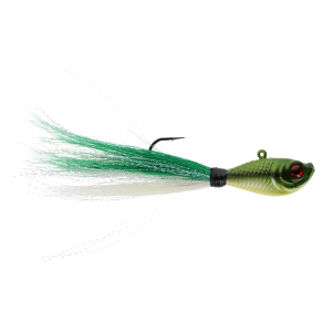 Image of Head Hunter Bucktail Jig | Lime-White; 1 1/2 oz.