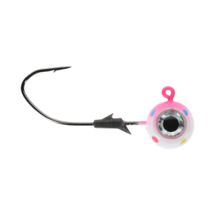 Image of Eagle Claw Lazer Sharp Pro-V Eagle Eye Ball Jig Head | Pink Wonderbread Glow; 1/4 oz.