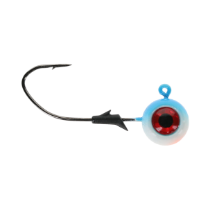 Image of Eagle Claw Lazer Sharp Pro-V Eagle Eye Ball Jig Head | Blue Moon Glow; 1/8 oz.