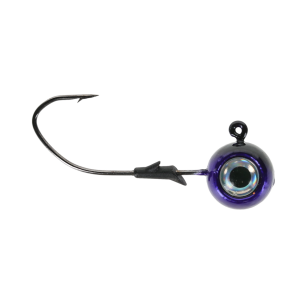 Image of Eagle Claw Lazer Sharp Pro-V Eagle Eye Ball Jig Head | Purple Metallic; 1/8 oz.