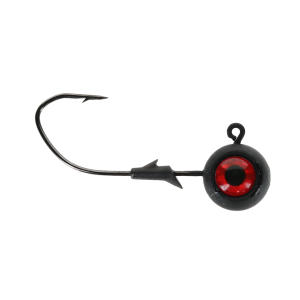 Image of Eagle Claw Lazer Sharp Pro-V Eagle Eye Ball Jig Head | Matte Black; 3/8 oz.
