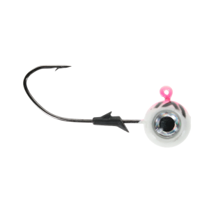 Image of Eagle Claw Lazer Sharp Pro-V Eagle Eye Ball Jig Head | Pink Tiger Glow; 3/8 oz.
