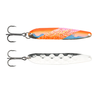 Image of Warrior Flutter Spoon | UV Killer Orange; 3 1/2 in.