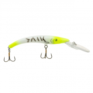 Image of Reef Runner 800 Series Deep Diver Crankbait | Chartreuse Zebra; 4 3/4 in.