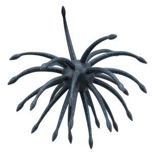 Yamamoto Uni Max Urchin Bait | Black w/ Blue Flake; 24 mm