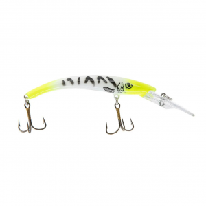 Image of Reef Runner 600 Series Deep Little Ripper Crankbait | Chartreuse Zebra; 3 1/2 in.