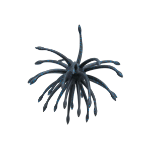 Yamamoto Uni Mas Urchin Bait | Black w/ Blue Flake; 20 mm