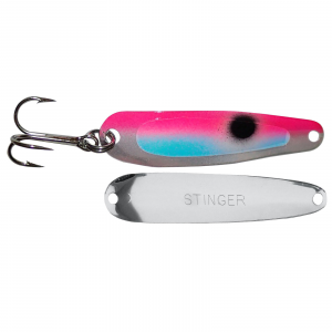 Image of Michigan Stinger Scorpion Spoon | Super UV Pink Tuxedo; 2 1/4 in.