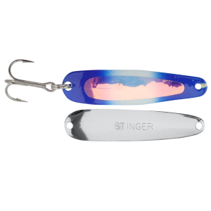 Image of Michigan Stinger Scorpion Spoon | UV Blue Jeans; 2 1/4 in.
