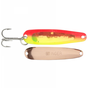 Image of Michigan Stinger Scorpion Spoon | Super UV Red Hot Transparent; 2 1/4 in.