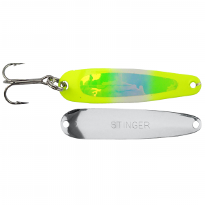 Image of Michigan Stinger Scorpion Spoon | Super UV Yellow Jeans; 2 1/4 in.