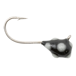 Clam Confetti Drop Tungsten Jig | Black-White Glow Dot; 1/64 oz.