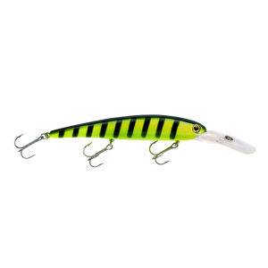 Image of Bandit Walleye Deep Diver | Chartreuse/Black Stripes; 4 3/4 in.