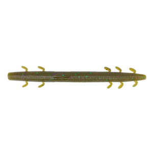 Yamamoto Yamamoto Covert Senko Worm | Green Pumpkin w/ Green/Purple Flake; 5 in. - $7.99 at FishUSA