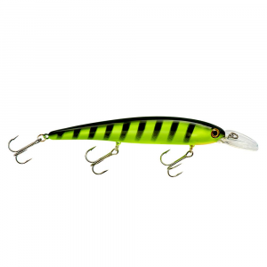 Image of Bandit Walleye Shallow Diver | Chartreuse/Black Stripes; 4 3/4 in.