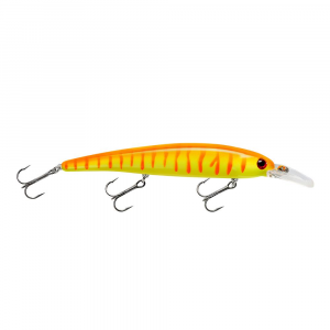 Image of Bandit Walleye Shallow Diver | Red Fire Tiger; 4 3/4 in.