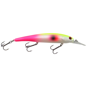 Image of Bandit Walleye Shallow Diver | White Yellow Pink Tail; 4 3/4 in.