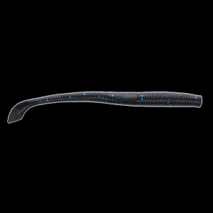 Yamamoto Kut Tail Worm | Black w/ Blue Flake; 7 3/4 in.