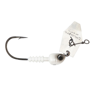 Z-Man BareBoneZ ChatterBait | White-Silver; 1/4 oz.