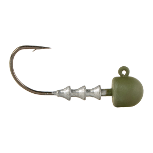 6th Sense Dome Jig Head | Matte Green Pumpkin; 3/32 oz.