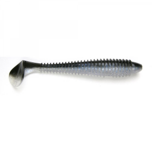 Image of Keitech Fat Swing Impact | Black Shad; 4.8 in.