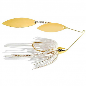 War Eagle Double Willow Spinnerbait | White Gold; 3/8 oz.