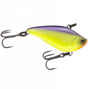 Image of Yo-Zuri Rattl'N Vibe Mini Lipless Crankbait | Purple Back Chartreuse; 3/16 oz.