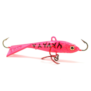 Image of Clam Tikka Mino Jigging Lure | Glow Red Tiger; 7/8 oz.