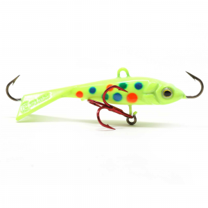 Image of Clam Tikka Mino Jigging Lure | Glow Chartreuse Wonderbread; 7/8 oz.
