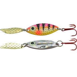 Image of PK Lures Rattling Spoon | Red Tiger Glow; 3/8 oz.