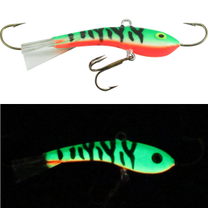 Image of Moonshine Lures Fat Bottom Shiver Minnow | Glow Perch; 1 7/8 in.